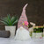 20" Pink and White Plaid Spring Gnome Head Table Top Decor