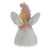 12" Pink and White Easter and Spring Gnome Head with Bunny Ears
