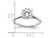 3.50 Carat (ctw Color D-E-F) Synthetic Moissanite Solitaire Engagement Ring in 14K White Gold - 08QGG05965400MSW-8