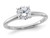 1.00 Carat (ctw Color-D-E-F) Synthetic Moissanite Solitaire Engagement Ring in 14K White Gold - 08QGG05965100MSW-8