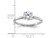 1.00 Carat (ctw Color-D-E-F) Synthetic Moissanite Solitaire Engagement Ring in 14K White Gold - 08QGG05965100MSW-5