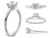1.00 Carat (ctw) Synthetic Moissanite Solitaire Engagement Ring in 14K White Gold - 08QGG005965100MSW-5