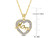 Accent Diamond Mom Heart Pendant Necklace in 10k Yellow Gold with Chain