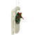 7" White Sled with a Wreath and Red Ribbon Christmas Ornament