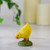 3.25" Yellow Embellished Chick Bending into a Bed of Green Grass