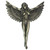 10" Silver and Gray Vintage Distressed Spirit Dreamer Healing Angel Wall Plaque