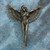 10" Silver and Gray Vintage Distressed Spirit Dreamer Healing Angel Wall Plaque