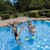 70" Blue and Yellow Super Water or Swimming Pool Volleyball Net and Ball