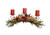 27" Bronze Berry, Pine Cone and Ball Ornament Artificial Christmas Pillar Candle Holder