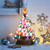 Costway 15''Pre-lit Hand-Painted Ceramic Tabletop Christmas Tree