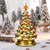 Costway 15''Pre-lit Hand-Painted Ceramic Tabletop Christmas Tree