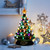Costway 15''Pre-lit Hand-Painted Ceramic Tabletop Christmas Tree