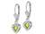 1.50 Carat (ctw) Peridot Drop Heart Earrings in Sterling Silver
