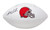 Nick Chubb Signed Cleveland Browns White Logo Football JSA ITP