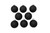 8ct Black Matte Glass Christmas Ball Ornaments 3.25" (80mm)