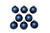 Shiny Finish Glass Christmas Ball Ornaments - 3.25" (80mm) - Midnight Blue - 8ct