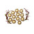 12ct Gold Matte Finish Glass Christmas Ball Ornaments 2.75" (70mm)