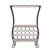 34.75" White and Black Traditional Wine Storage Table