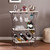 34.75" White and Black Traditional Wine Storage Table