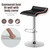 Costway Set of 2 Swivel Bar Stool PU Leather Adjustable Kitchen Counter Bar Chairs Black Low Back