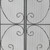 41" Silver and Black Contemporary Scrollwork Accent Fireplace Screen