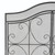 41" Silver and Black Contemporary Scrollwork Accent Fireplace Screen