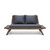 65" Gray Contemporary Outdoor Patio Loveseat with Cushions
