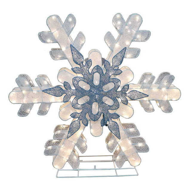 47 LED Lighted Twinkling Cool White Snowflake Christmas Outdoor Decoration