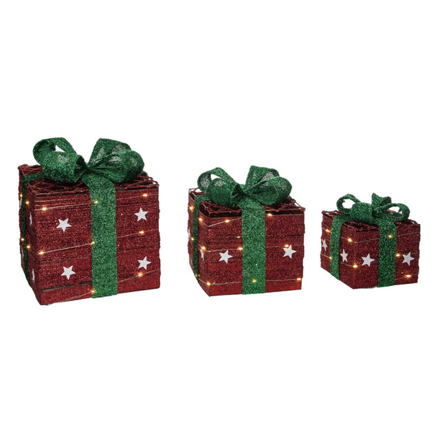 Set of 3 Christmas Tree Nesting Gift Box Decorations 10