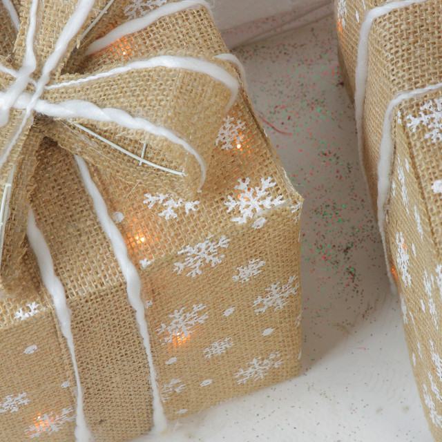 Snowflake Gift Bags Christmas Small White Mesh - Temu