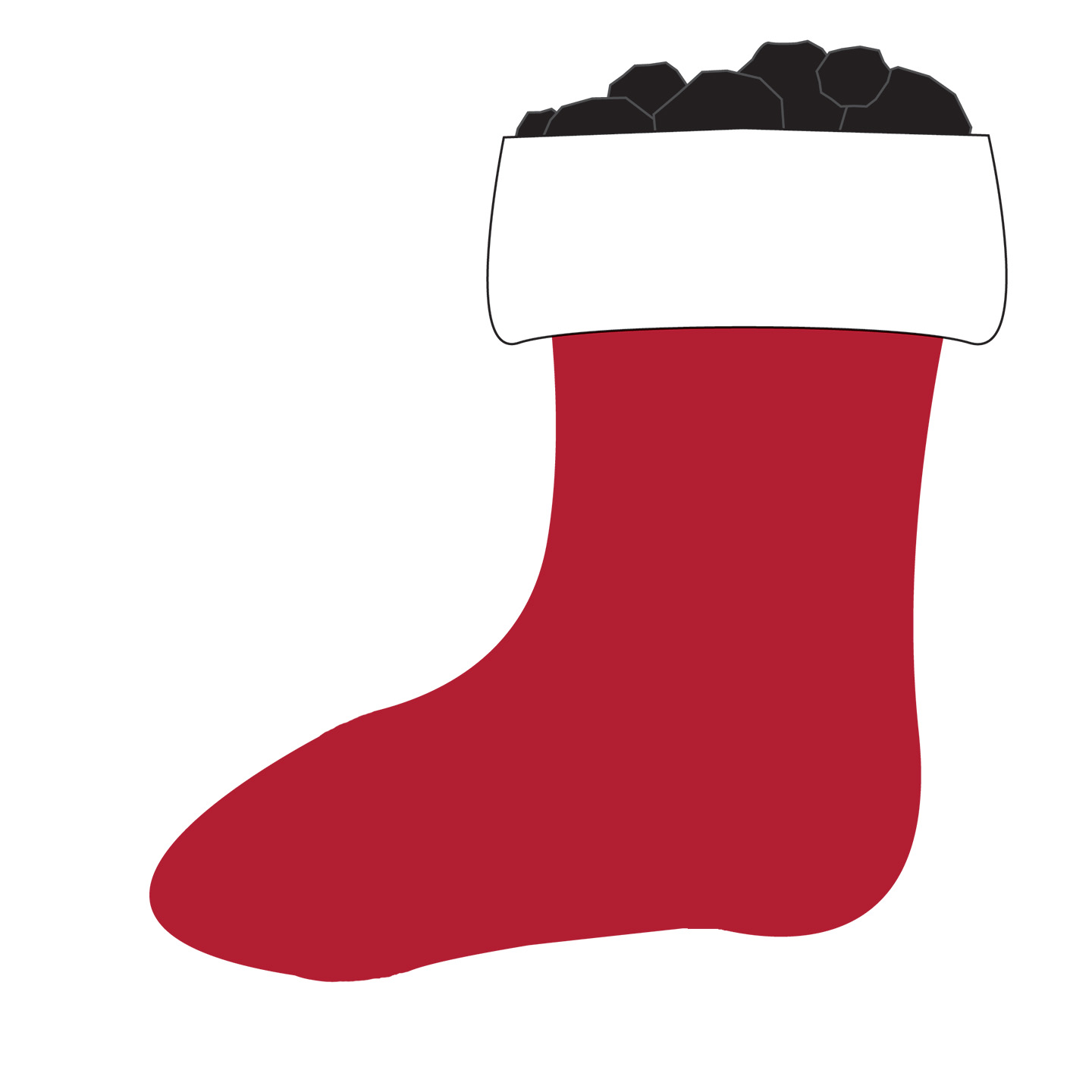 santa with coal clipart