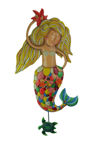 Allen Designs Large Sirena the Mermaid Pendulum Wall Clock