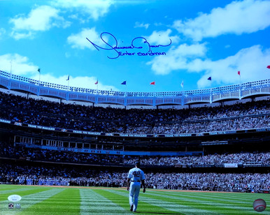 Mariano Rivera Autographed 16x20 NY Yankees Back View Photo With Exit  Sandman- JSA Auth