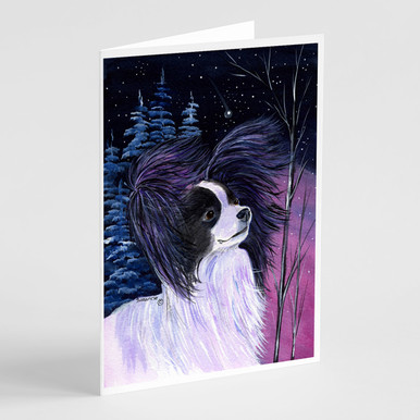 SS8377GCA7P Starry Night Papillon Greeting Cards and Envelopes