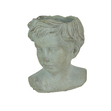 Distressed Cement Classic Greek Lady Head Indoor/Outdoor Hanging Planters Set Distressed Cement Classic Greek Lady Head Indoor/Outdoor Hanging Planters Set