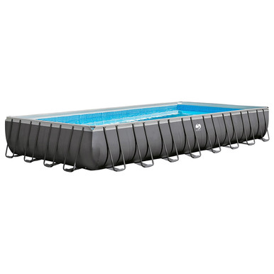Seaich Above Ground 32' Rectangular Frame Pool with Protective