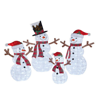 LED Pre-lit Pop-up Snowman Family