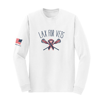 White Lax For Vets Longsleeve