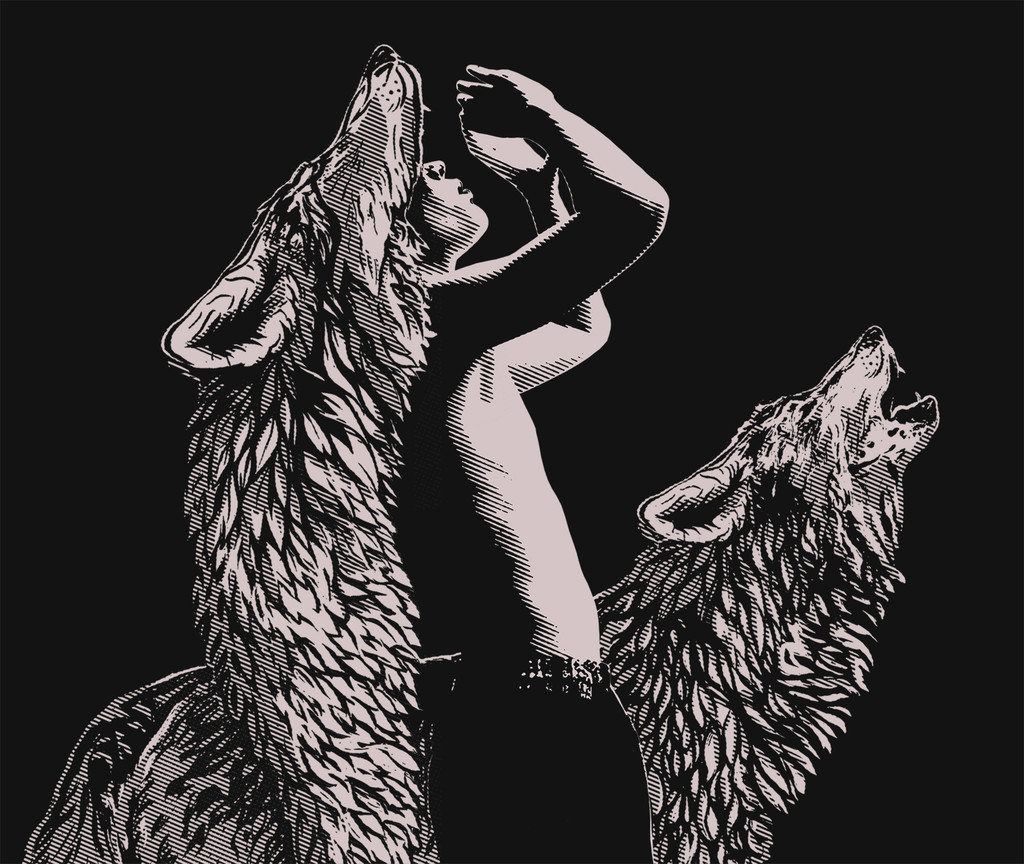 HOWL - Canvas Print - 2 sizes - FREE SHIPPING 