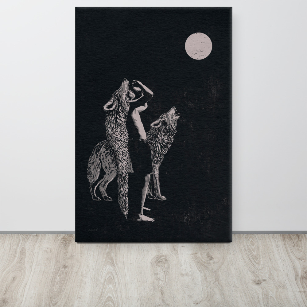 HOWL on 24x36 canvas