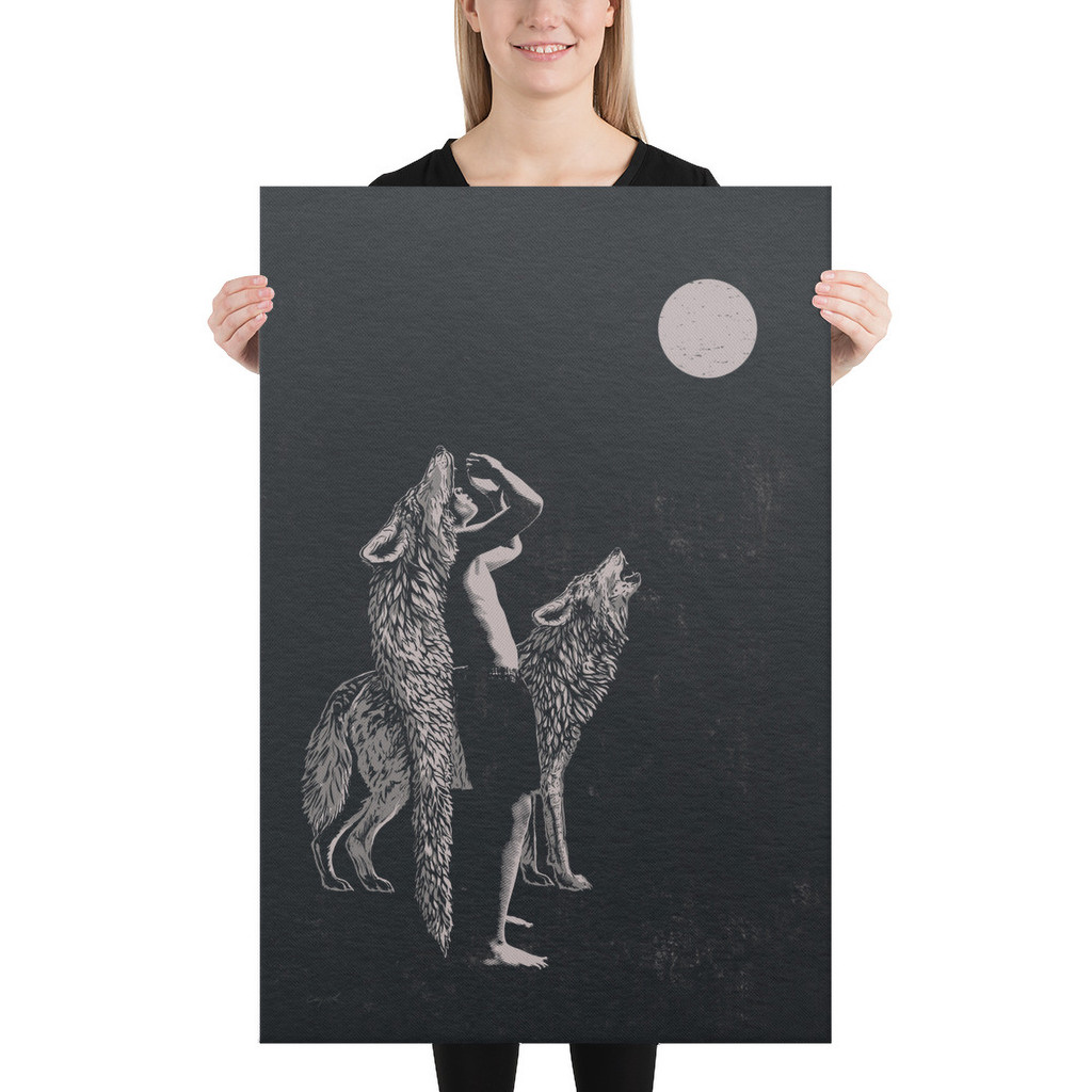 HOWL on 24x36 canvas
