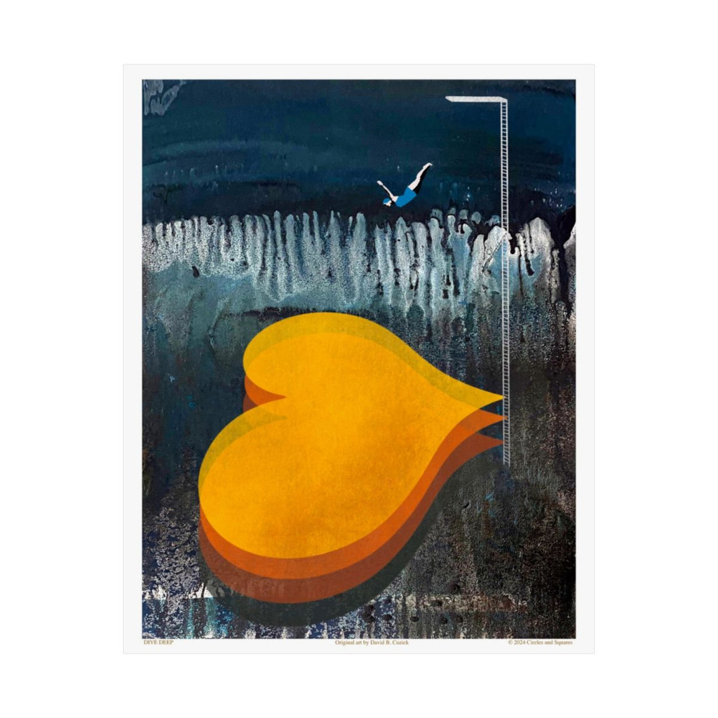 DIVE DEEP - poster - 3 sizes - FREE SHIPPING 