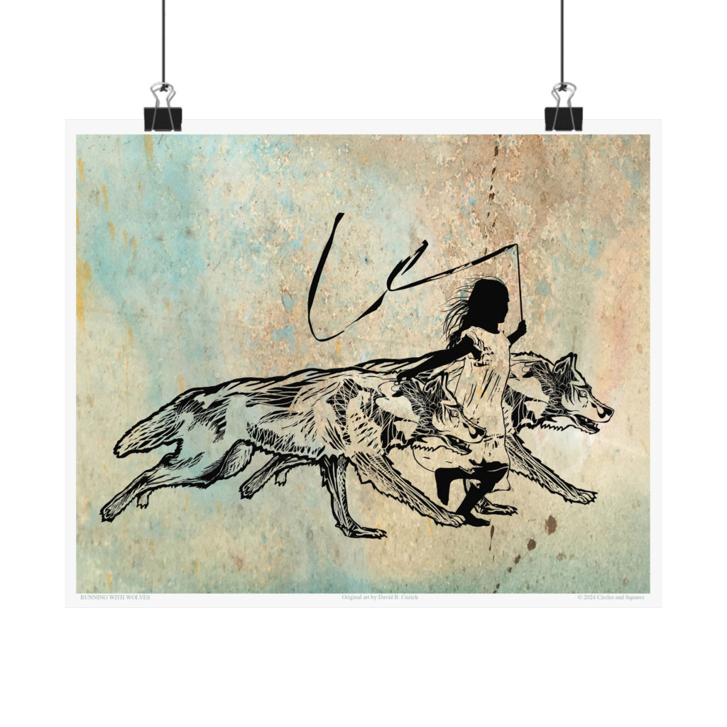 RUNNING WITH WOLVES - poster - 3 sizes - FREE SHIPPING 