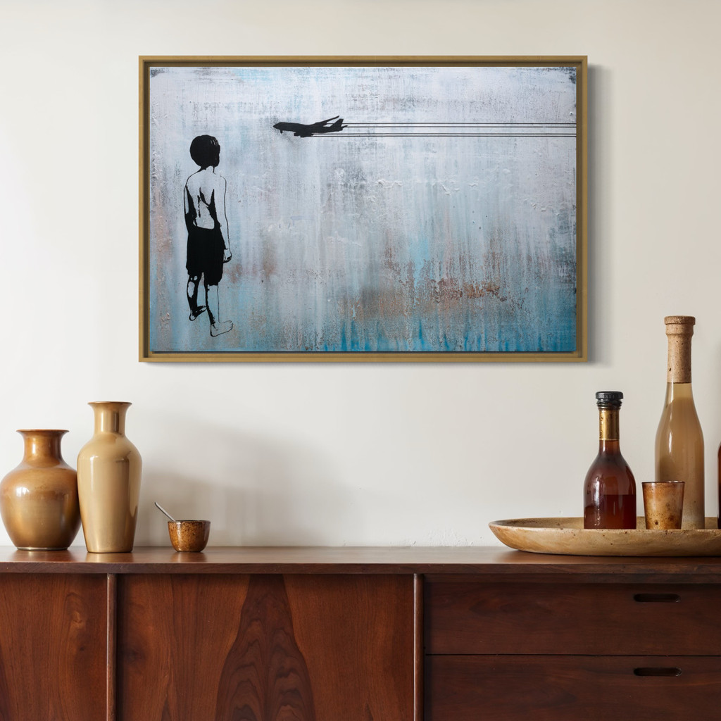 WONDER - #3 of 15 one-of-a-kind, varnished canvas - FREE USA SHIPPING