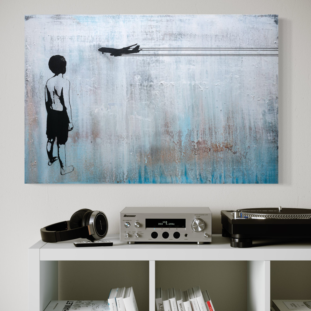 WONDER - #3 of 15 one-of-a-kind, varnished canvas - FREE USA SHIPPING