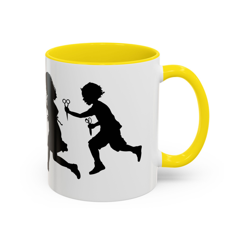 RUNNING WITH SCISSORS Accent Coffee Mug 11oz - FREE SHIPPING