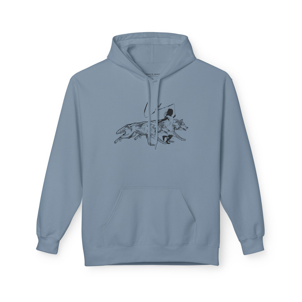 RUNNING WITH WOLVES - Unisex Fleece Hoodie - FREE SHIPPING 