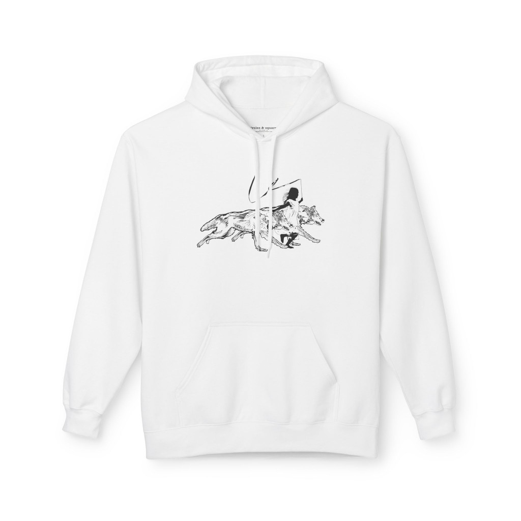 RUNNING WITH WOLVES - Unisex Fleece Hoodie - FREE SHIPPING 
