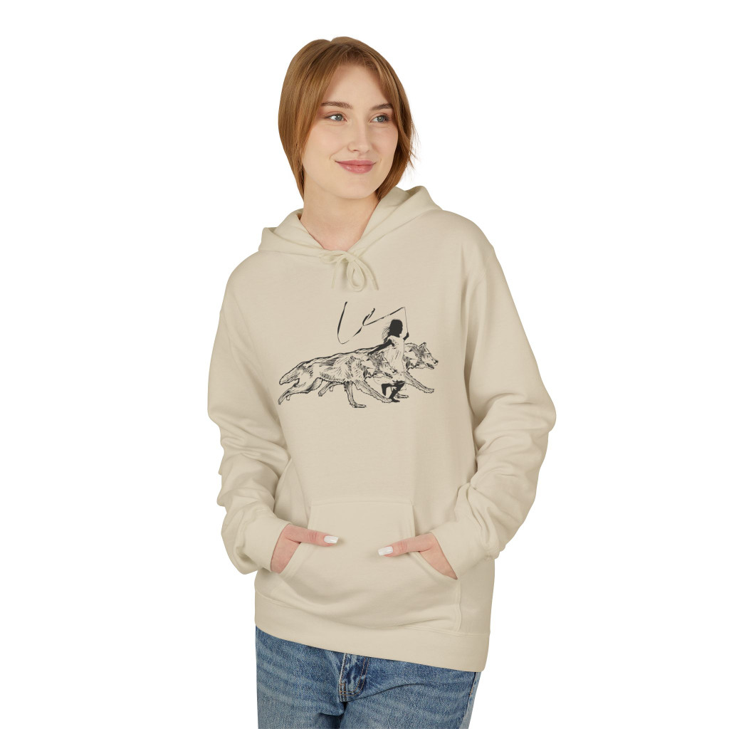 RUNNING WITH WOLVES - Unisex Fleece Hoodie - FREE SHIPPING 
