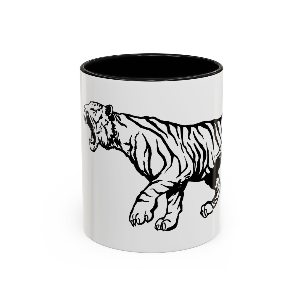 FIERCE (black and white) - Accent Coffee Mug (11oz) - FREE SHIPPING 